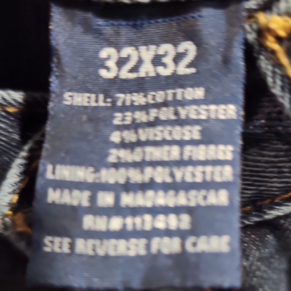 RW Rugged Wear Men's Straight Jeans in Dark Blue - Picture 5 of 6